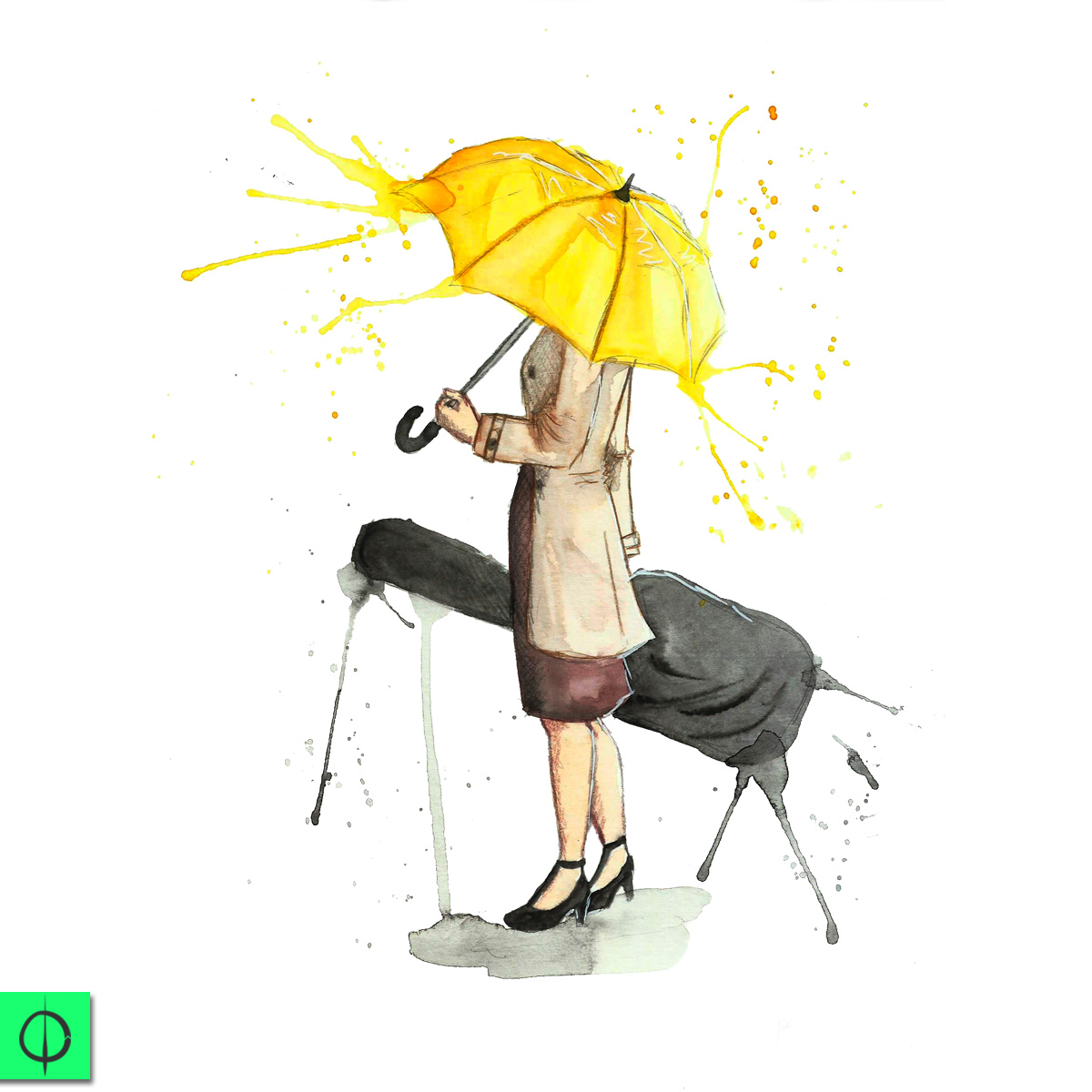 Estampa Yellow Umbrella na Ouroboros